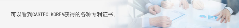 可以看到CASTEC KOREA获得的各种专利证书。 
