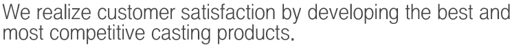 We realize customer satisfaction by developing the best and most competitive casting products.