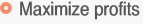 Maximize profits